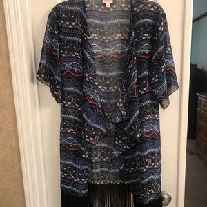 Lularoe cardigan with tassels